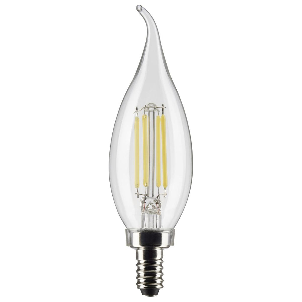 Satco S21306 5.5 Watt CA11 LED - Clear - Candelabra base - 90 CRI - 4000K - 120 Volt