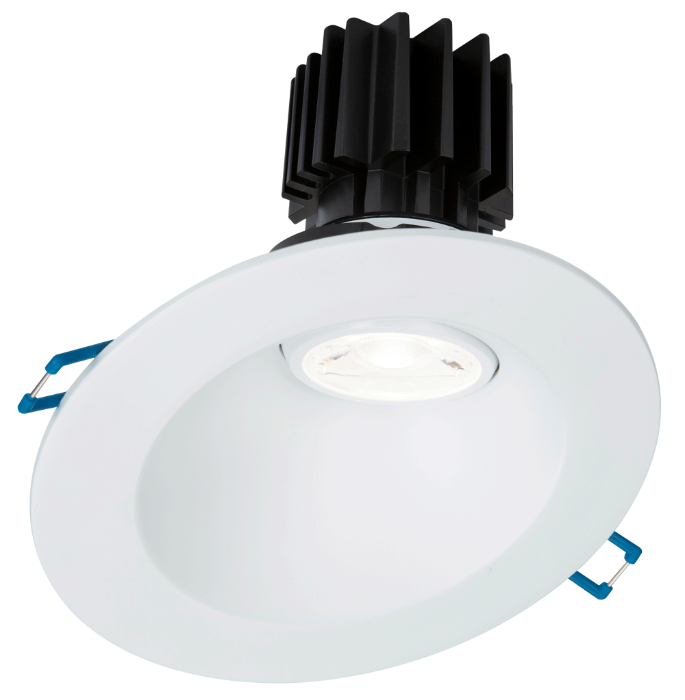 Lotus LED Lights LRG3-3018K-HO-4RSL-WH 4" Sloped Regressed Gimbal LED Downlight | 11W Dim-to-Warm, White