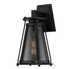 Westinghouse 6347500 One Light Wall Fixture Lantern, Matte Brushed Gun Metal Finish, Clear Glass and Black Mesh