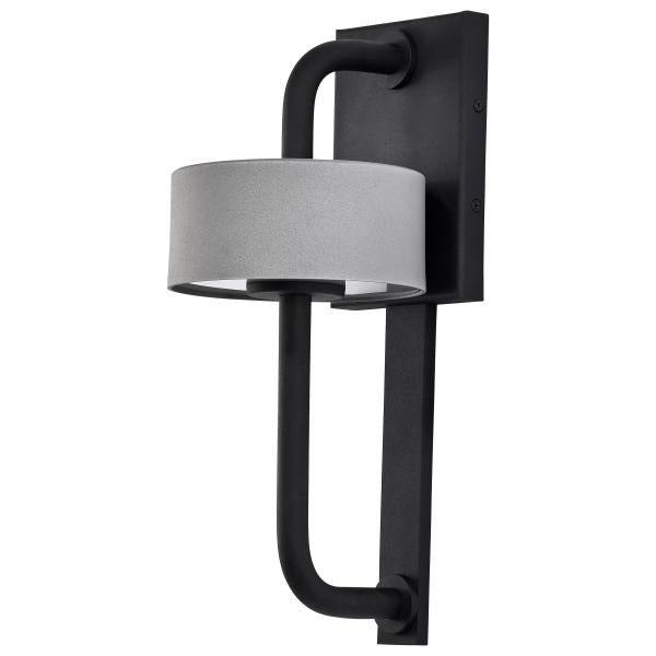 Satco 62/1607 Overtop - 10W LED - Medium Wall Lantern - Matte Black & Silver