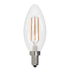 BULBRITE 776863 4.5 Watt B11 Filament - E12 Candelabra Base - 3000 Kelvin Warm White - 350 Lumens - Clear - 120 Volt