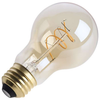 SATCO S14227 amber coil filament bulb, angled view
