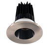 2 Inch Recessed LED Downlight - 8 Watt - 2700 Kelvin - 580 Lumen - Black Reflector - Round Brushed Nickel Trim - 38 Degree Beam Angle - Type IC Damp - Air-Tight - Energy Star - T24 - CRI 90+