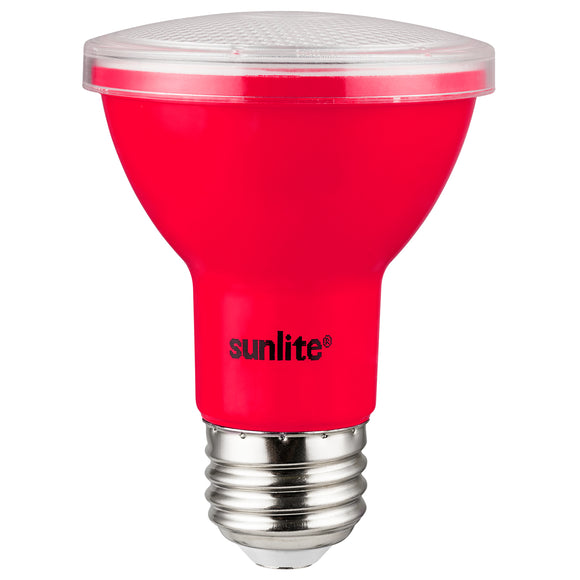 Sunlite 81465 LED PAR20 Colored Recessed Light Bulb - 3 Watt (50w Equivalent) - Medium (E26) Base - Floodlight - ETL Listed - Red - 1 Count