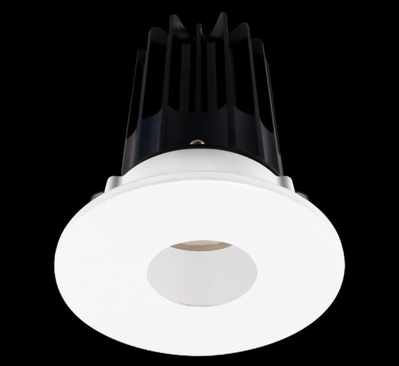 2 Inch Recessed LED Downlight - 8 Watt - 3000 Kelvin - 600 Lumen - White Reflector - Round Pinhole Trim - 24 Degree Beam Angle - Type IC Damp - Air-Tight - Energy Star - T24 - CRI 90+