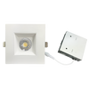 Luxrite LR23267 4 inch Regressed Square Canless Spotlight - 3CCT - White Finish