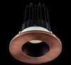 Lotus LED 2 Inch Round Recessed LED 15 Watt High Output Designer Series - 2700 Kelvin - 24 Degree Beam Spread - Bronze Reflector - Trim Copper