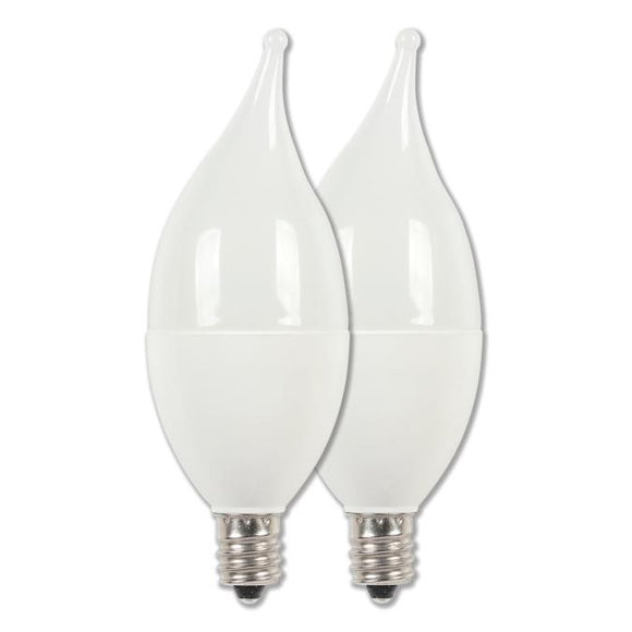 Westinghouse 4512200 C11 LED Decorative Non-Dimmable Light Bulb, 4 Watt, 2700 Kelvin, E12 Candelabra Base (2-Pack)