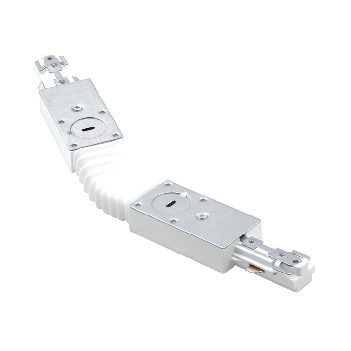 Luxrite LR43822 TrackRite - H-Track Flexible Connector - White Finish