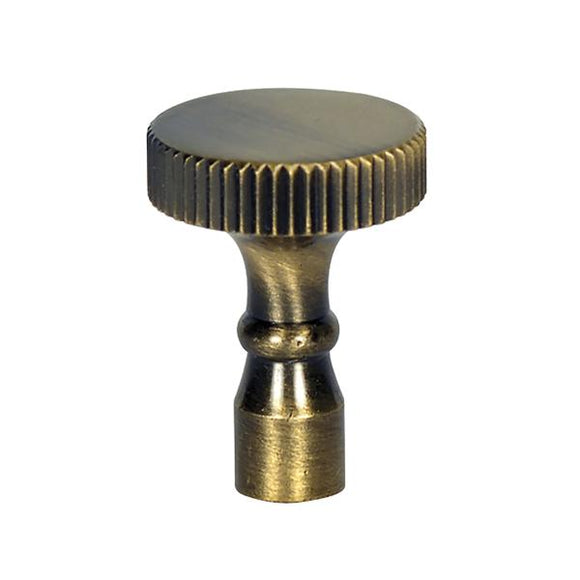 Satco 80/2404 Solid Brass Knob - 4/36 Mandrel - Antique Brass