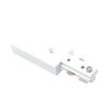 Luxrite LR43816 TrackRite - H-Track Power End Connector - White Finish