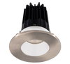 2 Inch Recessed LED Downlight - 8 Watt - 2700 Kelvin - 580 Lumen - White Reflector - Round Brushed Nickel Trim - 38 Degree Beam Angle - Type IC Damp - Air-Tight - Energy Star - T24 - CRI 90+