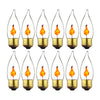 Sunlite 3EFC/12PK 3W Halloween Incandescent Chandelier Flickering Flame Light Bulbs with Medium E26 Base and Crystal Clear Bulb (12 Pack)