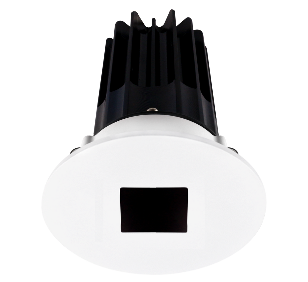 2 Inch Recessed LED Downlight - 8 Watt - 3000 Kelvin - 600 Lumen - Bronze Reflector - Round Square Hole Trim - 38 Degree Beam Angle - Type IC Damp - Air-Tight - Energy Star - T24 - CRI 90+