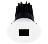 2 Inch Recessed LED Downlight - 8 Watt - 3000 Kelvin - 600 Lumen - Bronze Reflector - Round Square Hole Trim - 38 Degree Beam Angle - Type IC Damp - Air-Tight - Energy Star - T24 - CRI 90+