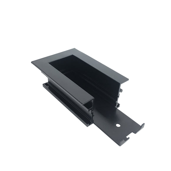 Nora Lighting NTRT-16B - End Feed for Recessed Track Housing - Black finish