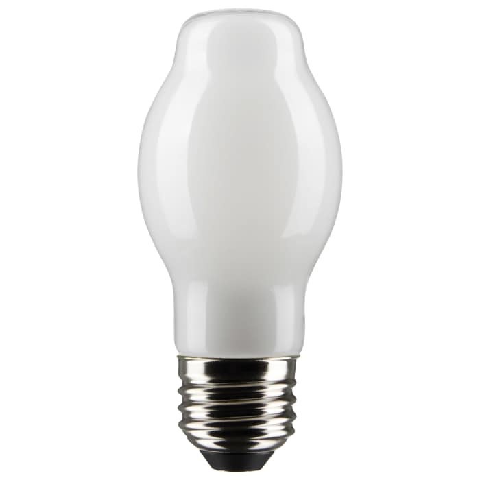 SATCO S21338 white BT15 LED bulb with E26 base