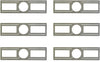 OhLectric Recessed LED Light Plate - Slim Light Kit Bracket - New Construction Light Mounting Plate with Notches - Steel, Pack of 6 (26" Rough-in Plate for 6" Recessed LED)