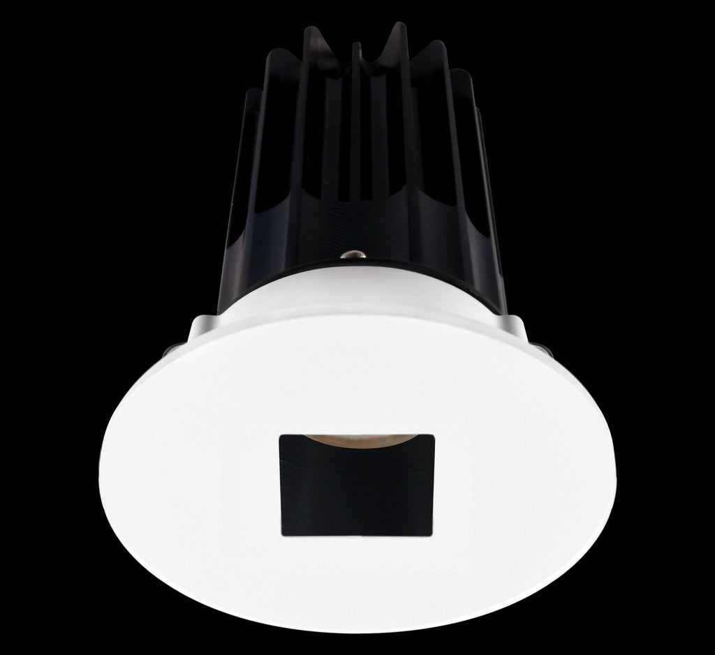 Lotus LED-2-S15W-3018K-2RRBK-2RSH-24D 2 Inch Round Recessed LED Downlight Designer Series 15 Watt - High Output - 3000-1800 Kelvin - Dim to Warm - 24 Degree Beam Spread - Black Reflector - Square Hole Trim