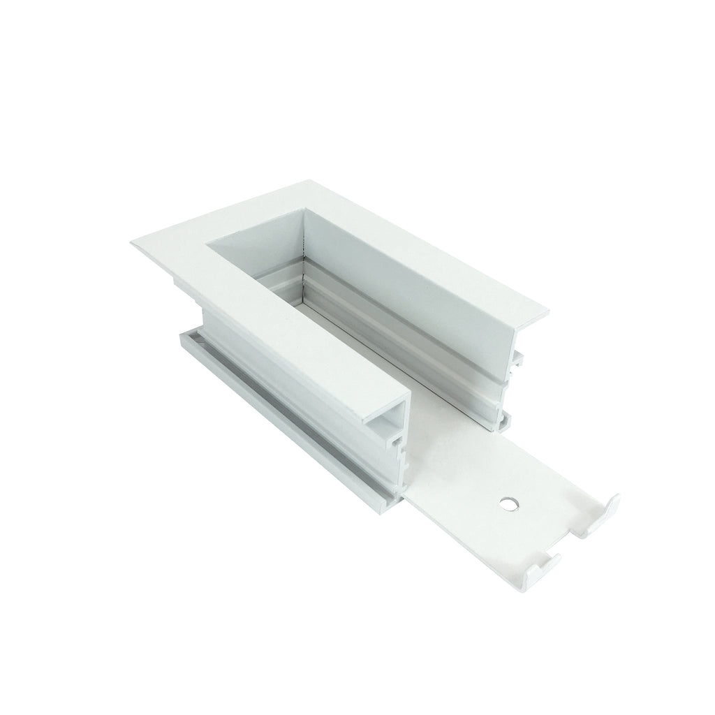 Nora Lighting NTRT-16W - End Feed for Recessed Track Housing - White finish