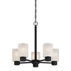 Westinghouse 6353800 Five Light Chandelier, Oil Rubbed Bronze Finish, Frosted Glass