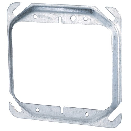 Morris Products M778MR 4" Square Two Gang Mud Ring Raised 1/2"