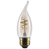 SATCO S14224 3.5W CA11 LED Amber Coil Filament Bulb, 2000K, E26, Dimmable