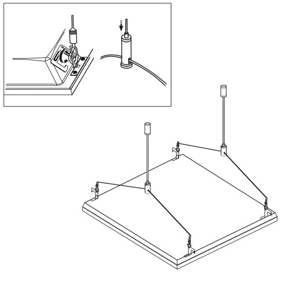 Trace-Lite LPX-CMK - Y - Cable Mounting Kit (2 pcs) for LED Flat Panels