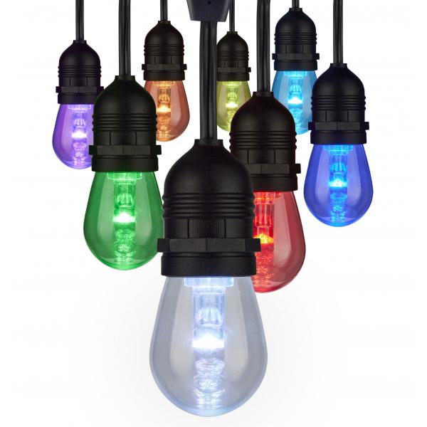 Satco S11290 24Ft - 12-S14 Lamp - LED String Light - Starfish IOT - RGBW
