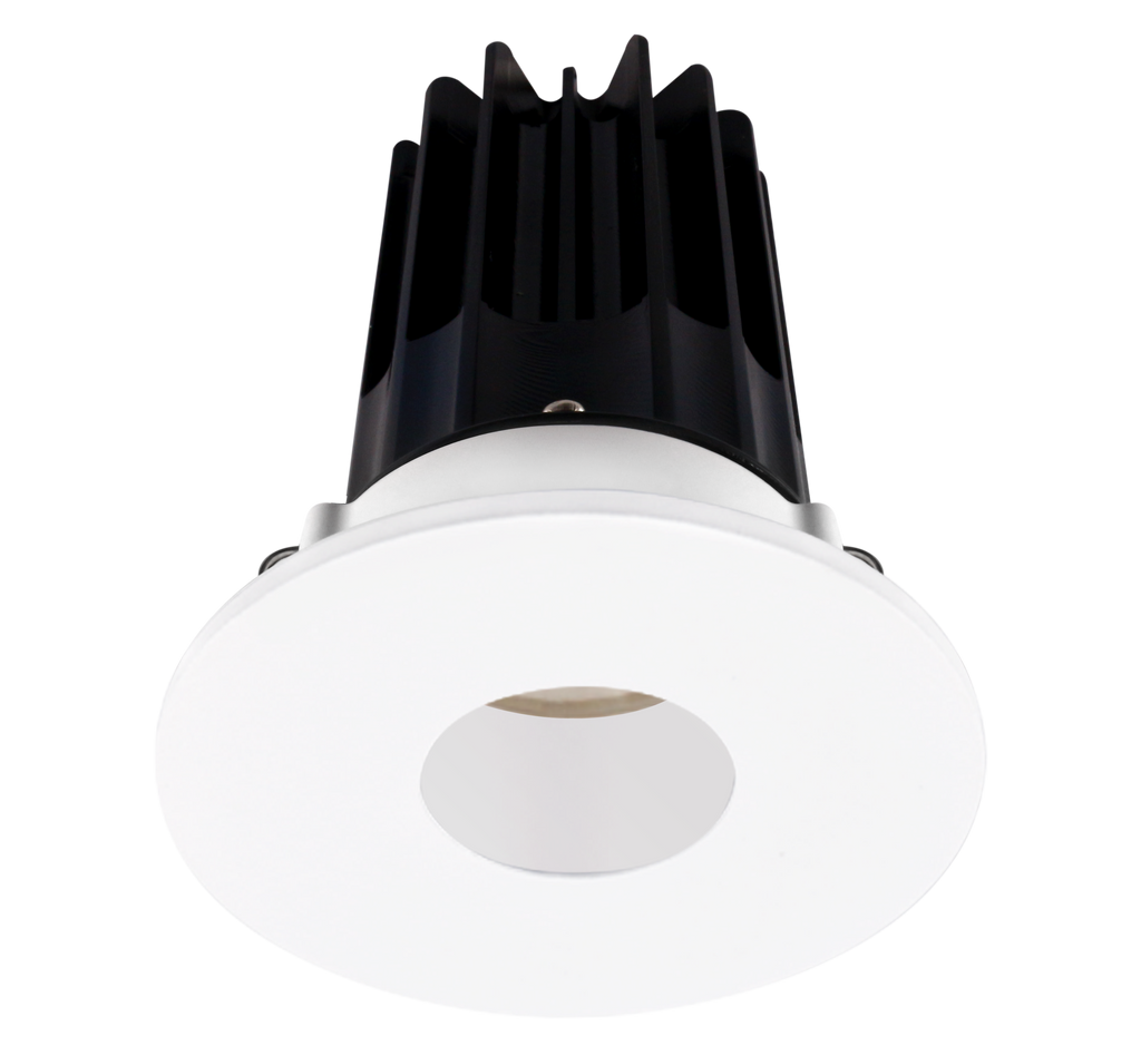 2 Inch Recessed LED Downlight - 8 Watt - 2700 Kelvin - 580 Lumen - White Reflector - Round Pinhole Trim - 38 Degree Beam Angle - Type IC Damp - Air-Tight - Energy Star - T24 - CRI 90+