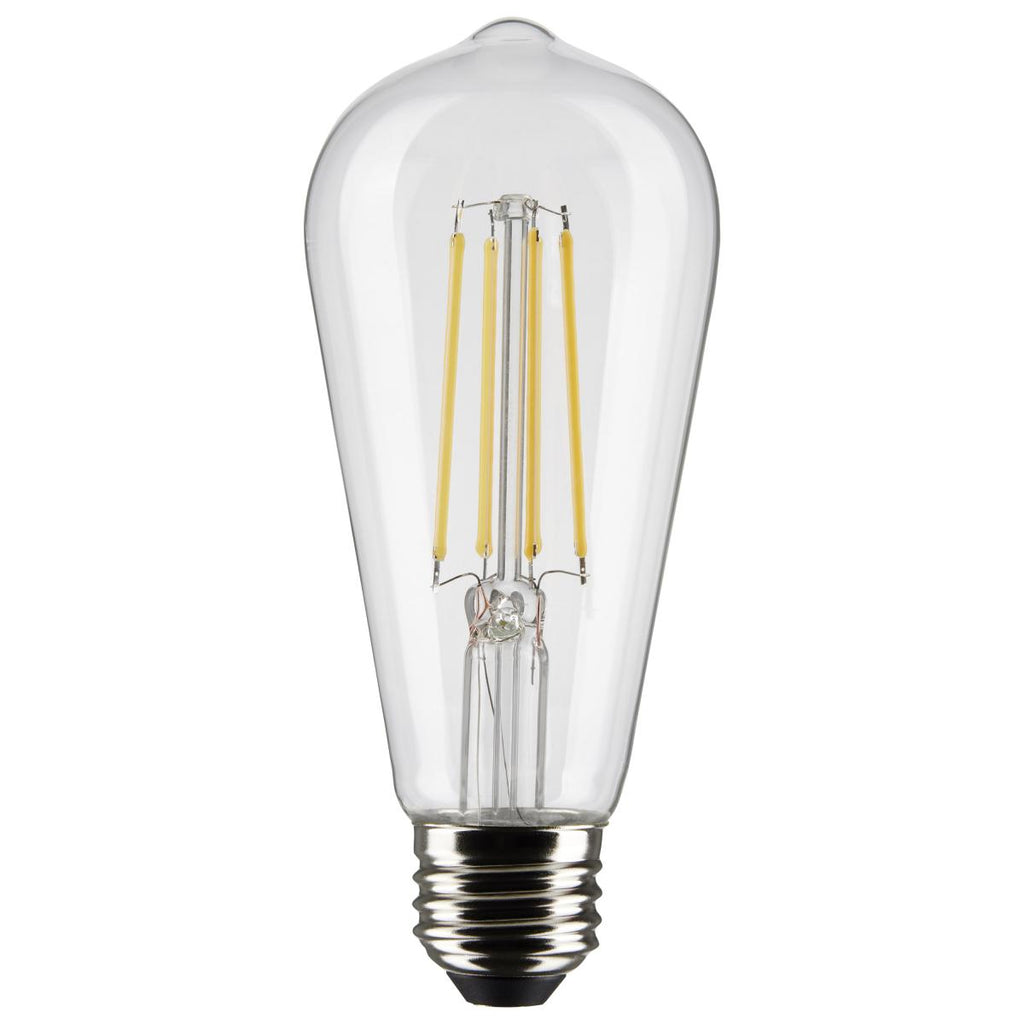Satco S21363 8 Watt ST19 LED - Clear - Medium base - 90 CRI - 2700K - 120 Volt