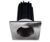 2 Inch Recessed LED Downlight - 8 Watt - 3000 Kelvin - 600 Lumen - Bronze Reflector - Square Chrome Trim - 38 Degree Beam Angle - Type IC Damp - Air-Tight - Energy Star - T24 - CRI 90+