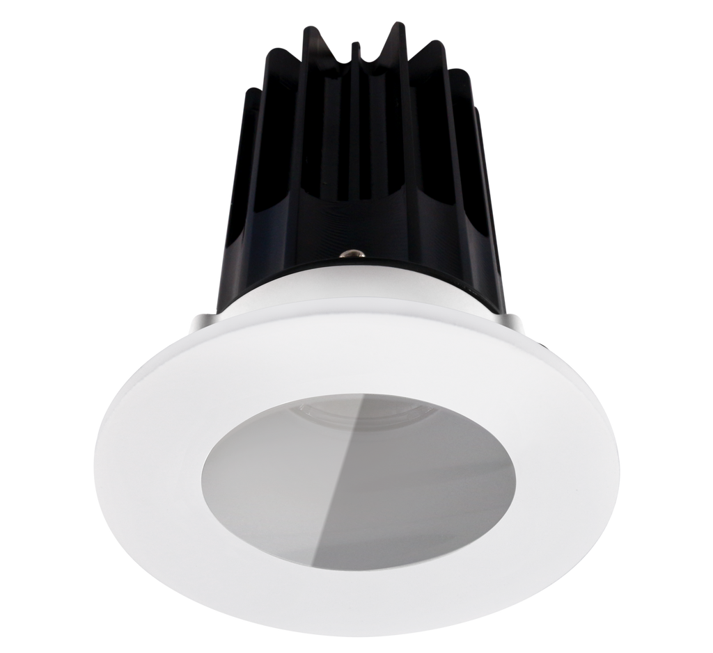 2 Inch Recessed LED Downlight - 8 Watt - 4000 Kelvin - 620 Lumen - Alzak Reflector - Round Shower Trim - 38 Degree Beam Angle - Type IC Damp - Air-Tight - Energy Star - T24 - CRI 90+