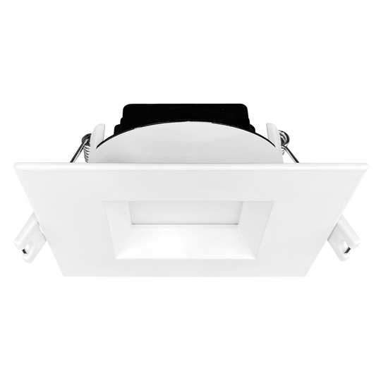 Luxrite LR22640 4 inch Regressed Square Mini Panel - High Output - 5CCT - White Finish
