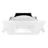 Luxrite LR22640 4 inch Regressed Square Mini Panel - High Output - 5CCT - White Finish