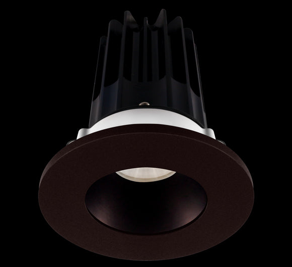 2 Inch Recessed LED Downlight - 8 Watt - 4000 Kelvin - 620 Lumen - Bronze Reflector - Round Bronze Trim - 24 Degree Beam Angle - Type IC Damp - Air-Tight - Energy Star - T24 - CRI 90+