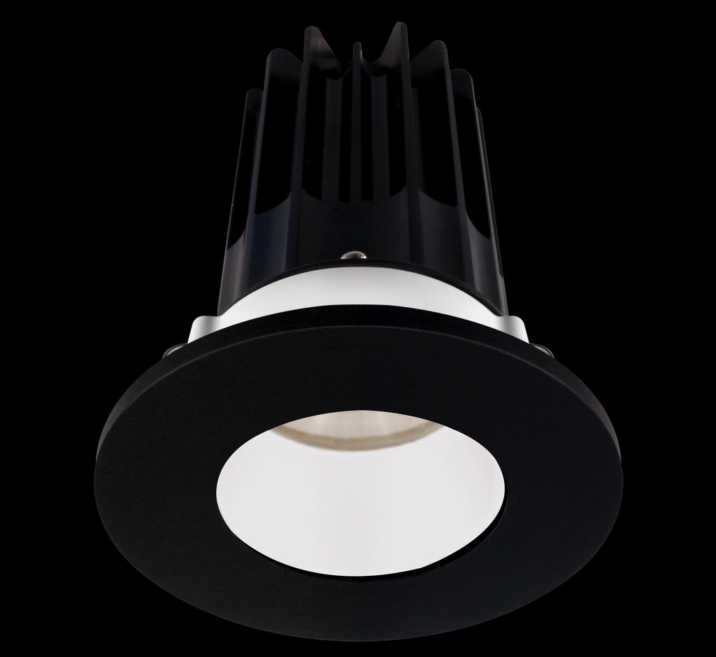 Lotus LED-2-S15W-3018K-2RRWH-2RTBK-24D 2 Inch Round Recessed LED Downlight Designer Series 15 Watt - High Output - 3000-1800 Kelvin - Dim to Warm - 24 Degree Beam Spread - White Reflector - Black Trim