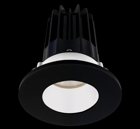 Lotus LED-2-S15W-3018K-2RRWH-2RTBK-24D 2 Inch Round Recessed LED Downlight Designer Series 15 Watt - High Output - 3000-1800 Kelvin - Dim to Warm - 24 Degree Beam Spread - White Reflector - Black Trim