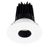 2 Inch Recessed LED Downlight - 8 Watt - 3000 Kelvin - 600 Lumen - Black Reflector - Round Pinhole Trim - 38 Degree Beam Angle - Type IC Damp - Air-Tight - Energy Star - T24 - CRI 90+