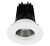 2 Inch Recessed LED Downlight - 8 Watt - 2700 Kelvin - 580 Lumen - Chrome Reflector - Round Wall Wash Trim - 38 Degree Beam Angle - Type IC Damp - Air-Tight - Energy Star - T24 - CRI 90+