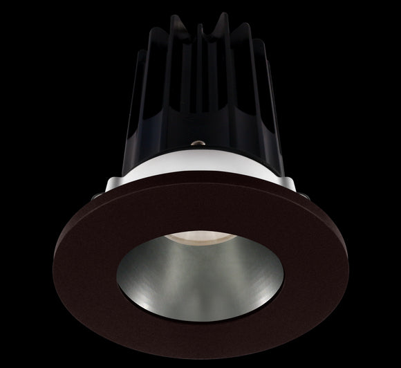 Lotus LED-2-S15W-3018K-2RRCH-2RTBZ 2 Inch Round Recessed LED Downlight Designer Series 15 Watt - High Output - 3000-1800 Kelvin - Dim to Warm - Chrome Reflector - Bronze Trim
