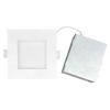 Luxrite LR22640 4 inch Regressed Square Mini Panel - High Output - 5CCT - White Finish