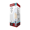 SATCO S21276 B11 LED Filament Bulb, 5.5W, 4000K, E12, Clear, Dimmable, 120V