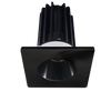 2 Inch Recessed LED Downlight - 8 Watt - 2700 Kelvin - 580 Lumen - Black Reflector - Square Black Trim - 38 Degree Beam Angle - Type IC Damp - Air-Tight - Energy Star - T24 - CRI 90+