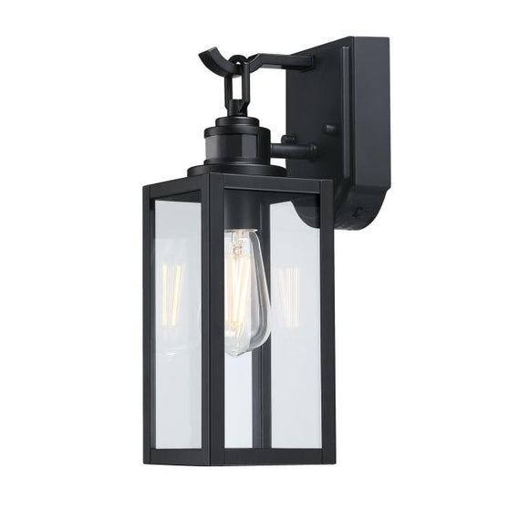 Westinghouse 6122600 Victoria Wall Fixture with Motion Sensor, Matte Black Finish