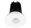 2 Inch Recessed LED Downlight - 8 Watt - 3000 Kelvin - 600 Lumen - White Reflector - Round Pinhole Trim - 38 Degree Beam Angle - Type IC Damp - Air-Tight - Energy Star - T24 - CRI 90+