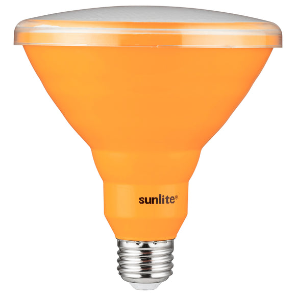Sunlite 81479 LED PAR38 Colored Recessed Light Bulb - 15 watt (75W Equivalent) - Medium (E26) Base - Floodlight - ETL Listed - Amber - 1 Pack