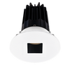2 Inch Recessed LED Downlight - 8 Watt - 4000 Kelvin - 620 Lumen - Black Reflector - Round Square Hole Trim - 38 Degree Beam Angle - Type IC Damp - Air-Tight - Energy Star - T24 - CRI 90+