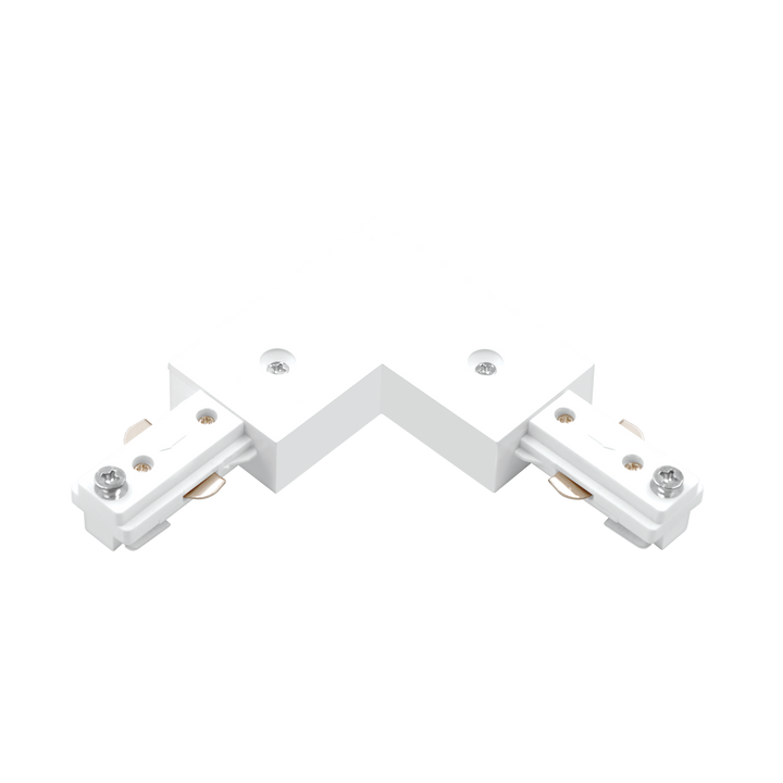 Luxrite LR43837 TrackRite - H-Track L-Connector - White Finish