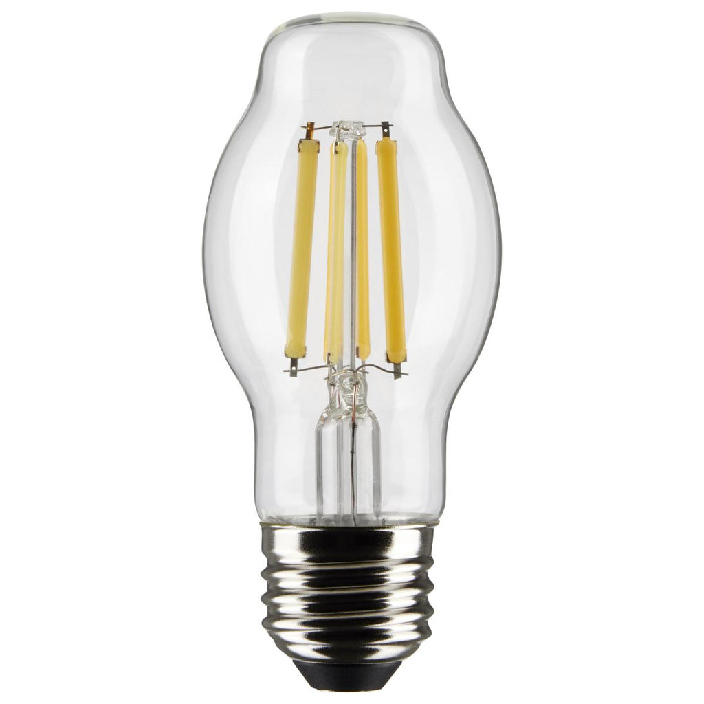 Satco S21334 8 Watt BT15 LED - Clear - Medium base - 90 CRI - 2700K - 120 Volt